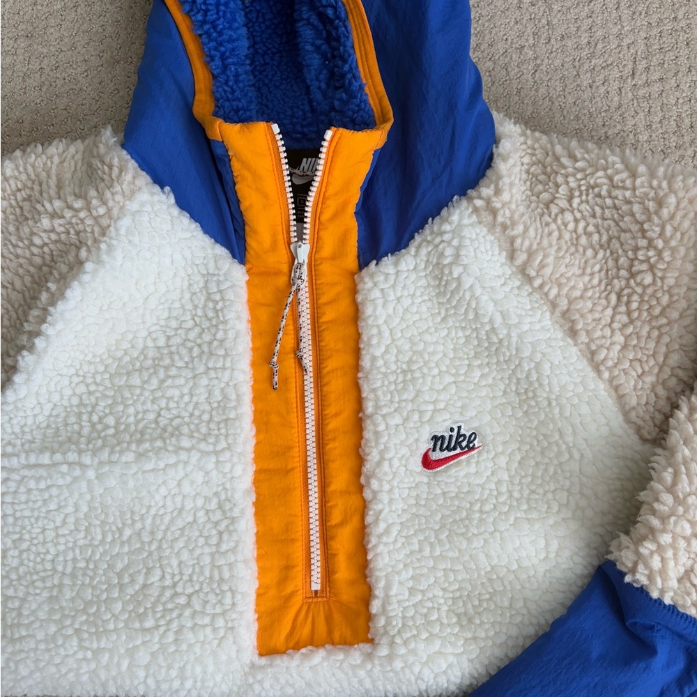 Nike Heritage Sherpa Jacket Retro Half Zip Pullover